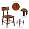 Flash Furniture Rustic Antique Walnut Industrial Wood Dining Chair, PK2 2-XU-DG-W0236-GG - alternate 8